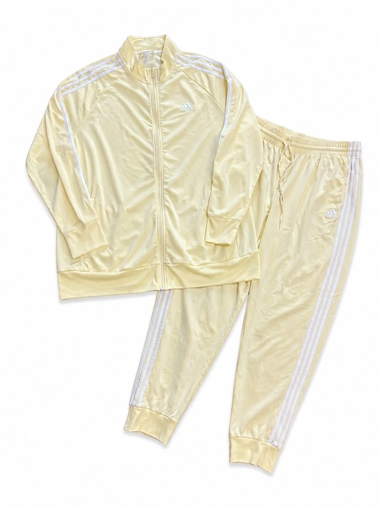 adidas Pants - Adidas Track Jumpsuit - Cream Yellow 3X